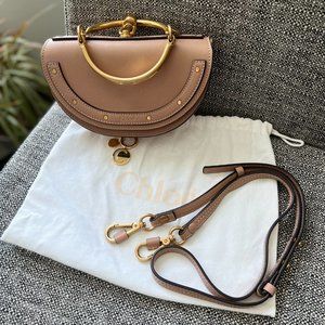 Chloe beige caramel mini Nile leather should bag